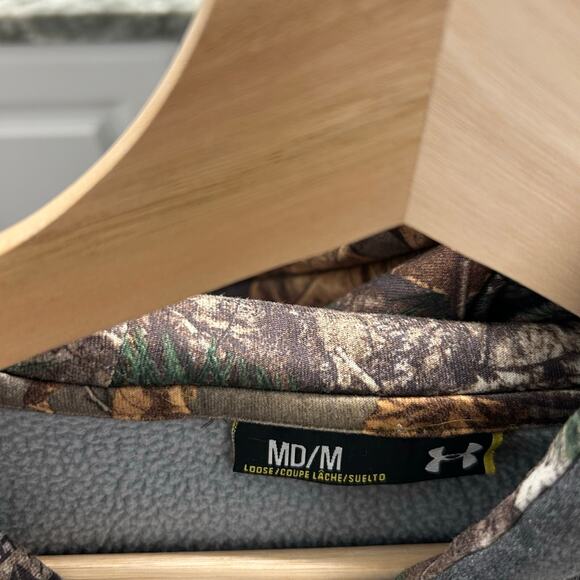Under Armour Storm Hoodie Men’s Medium – Gray Camo Logo & Hood Lining - Picture 4 of 4